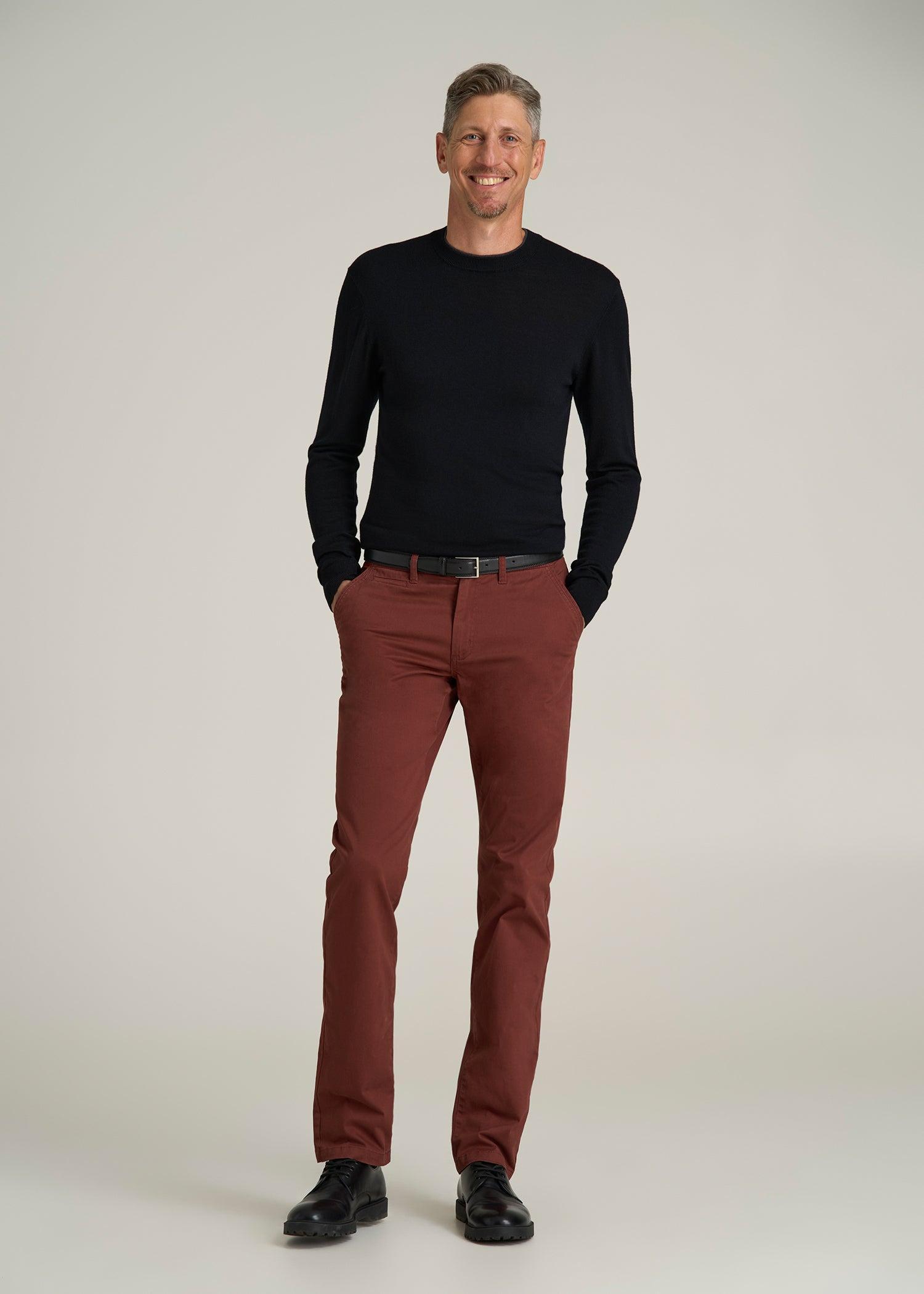 Carman TAPERED Chinos in Intense Rust - Pants for Tall Men Male Product Image