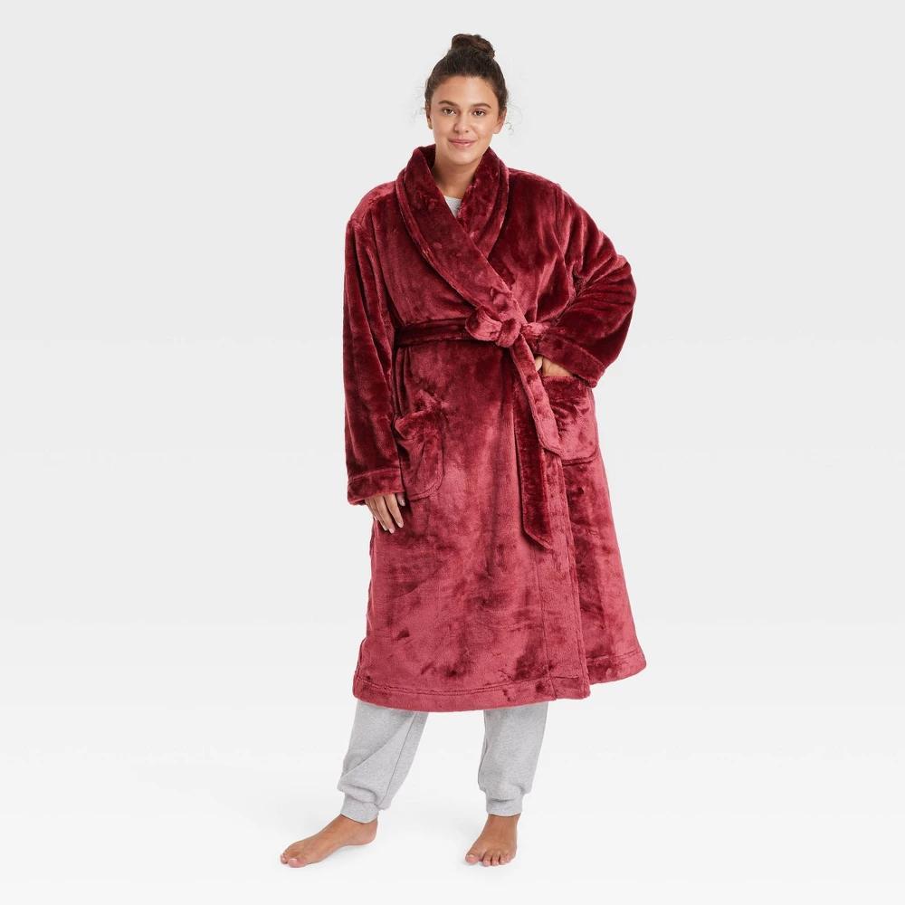 Womens Plush Robe - Auden Red 3X/4X Product Image