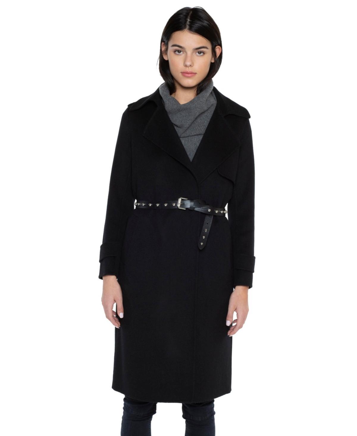 Jennie Liu Womens Cashmere Wool Double-faced Overcoat Product Image