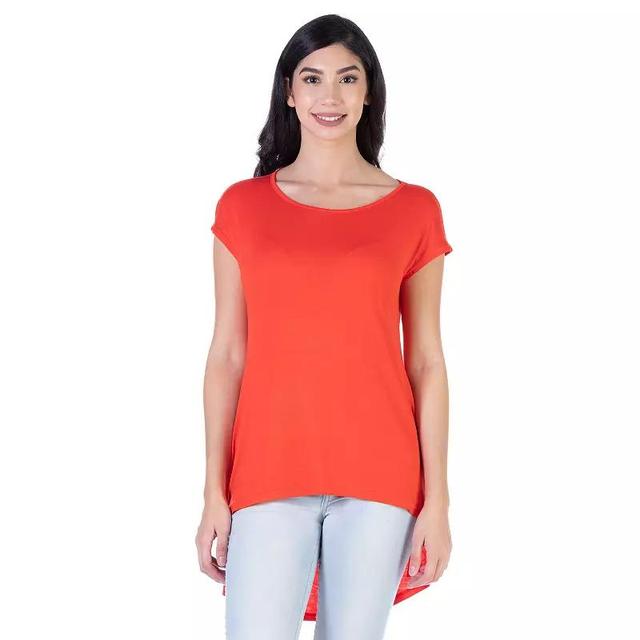 Womens 24Seven Comfort Apparel Short Sleeve High-Low Tunic Top Product Image