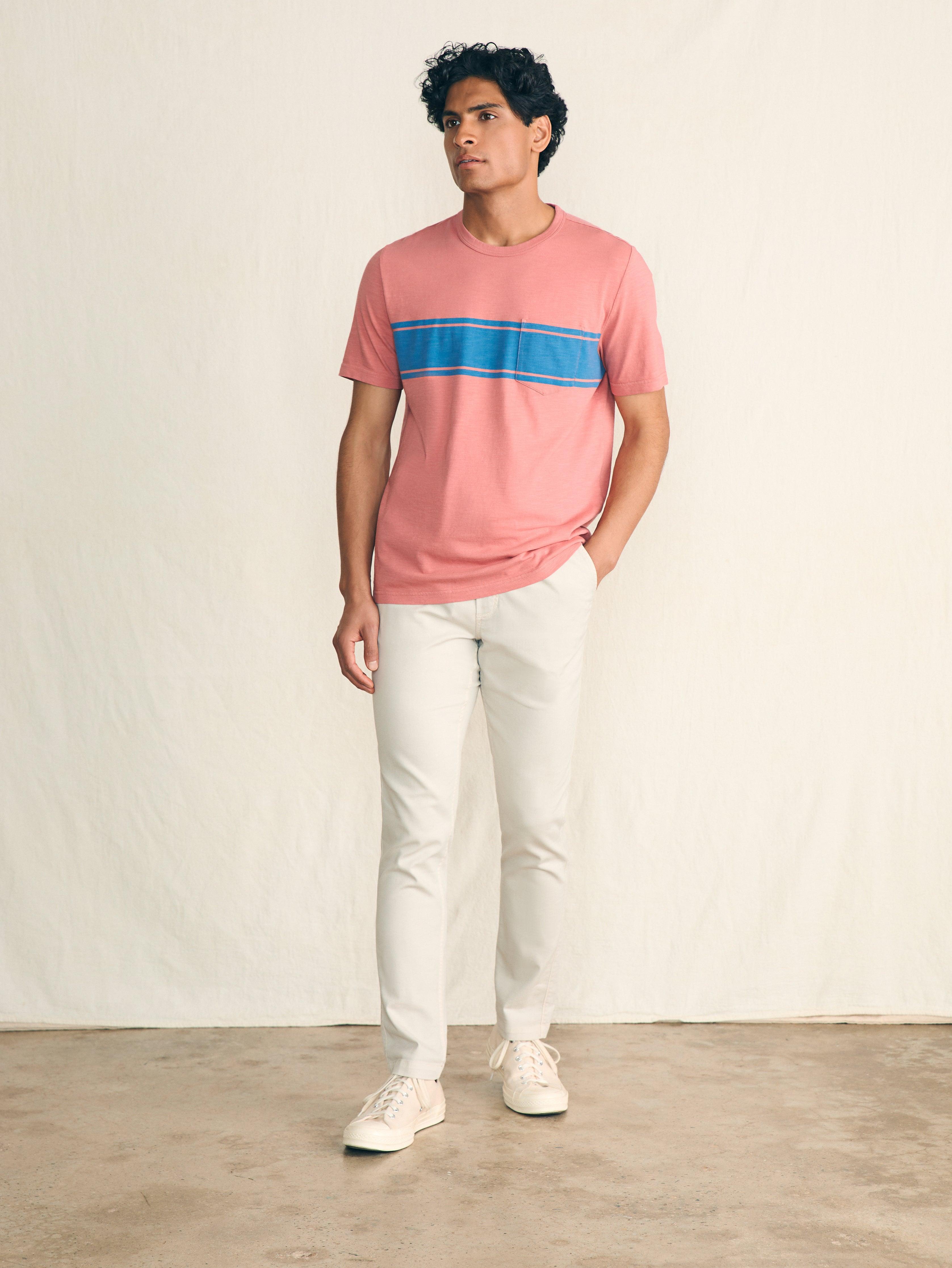 Surf Stripe Sunwashed Pocket Tee - Faded Flag Male Product Image