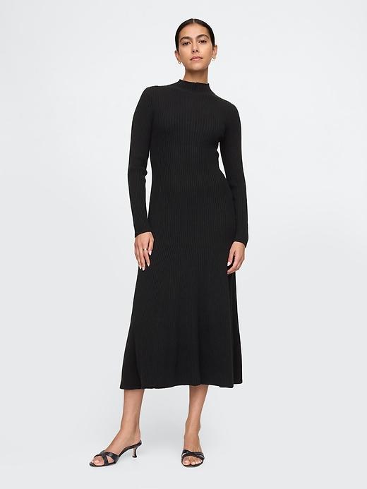 CashSoft Pleated Rib Maxi Sweater Dress Product Image