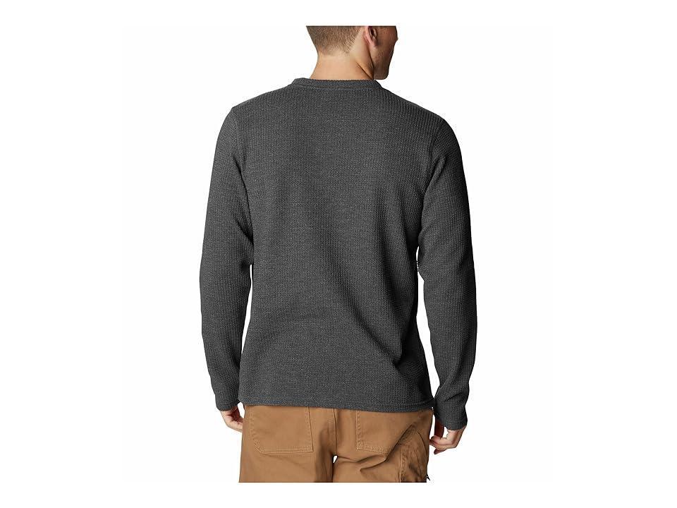 Columbia Pine Peak II Waffle Long Sleeve Crew Heather) Men's Clothing Product Image