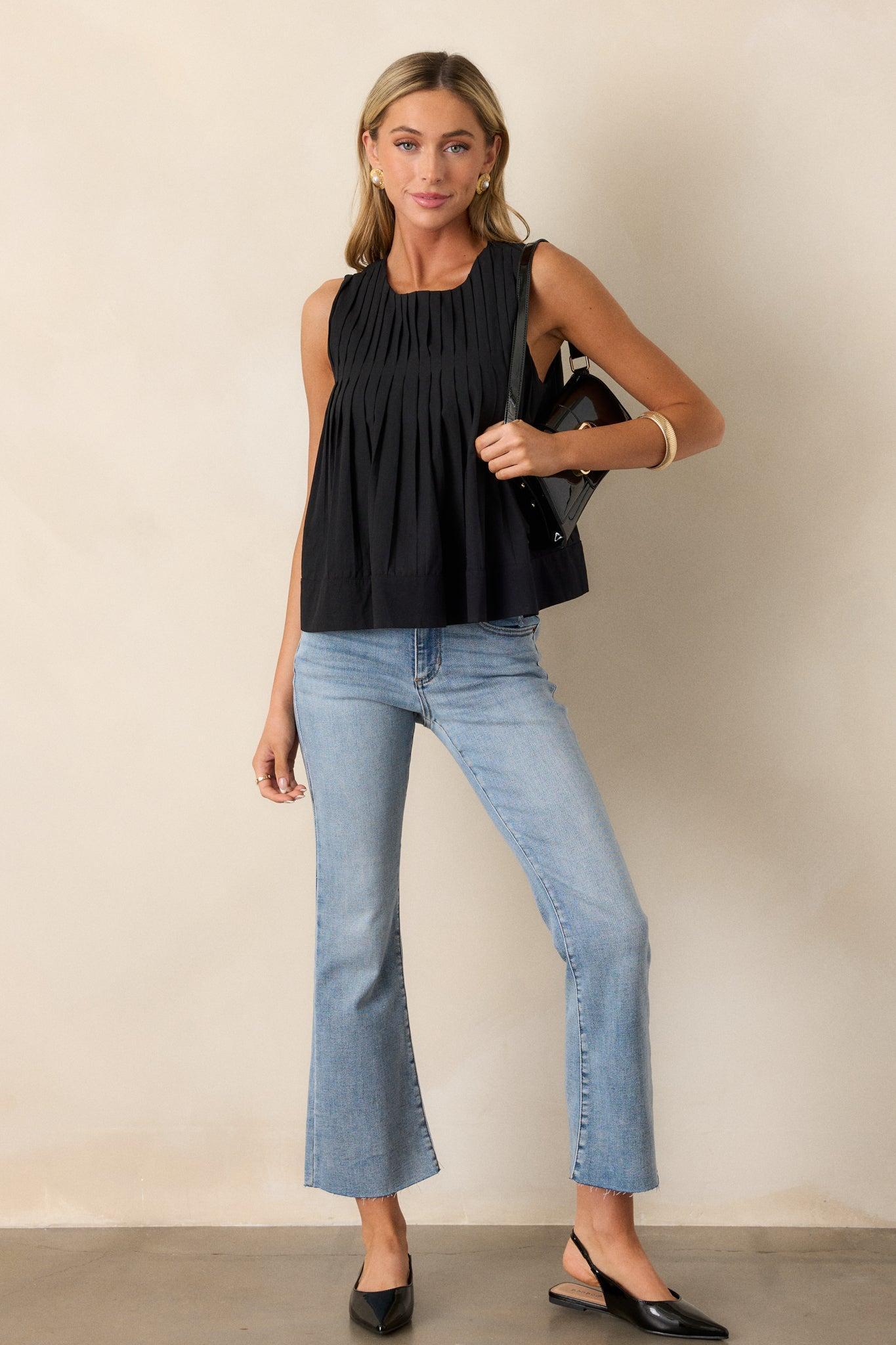 Wave Of Calm Light Wash Cropped Flare Jeans product image