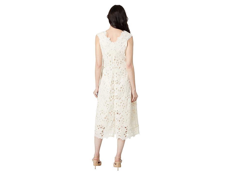 Vince Nouveau Lace V-Neck Dress (Gesso) Women's Clothing Product Image