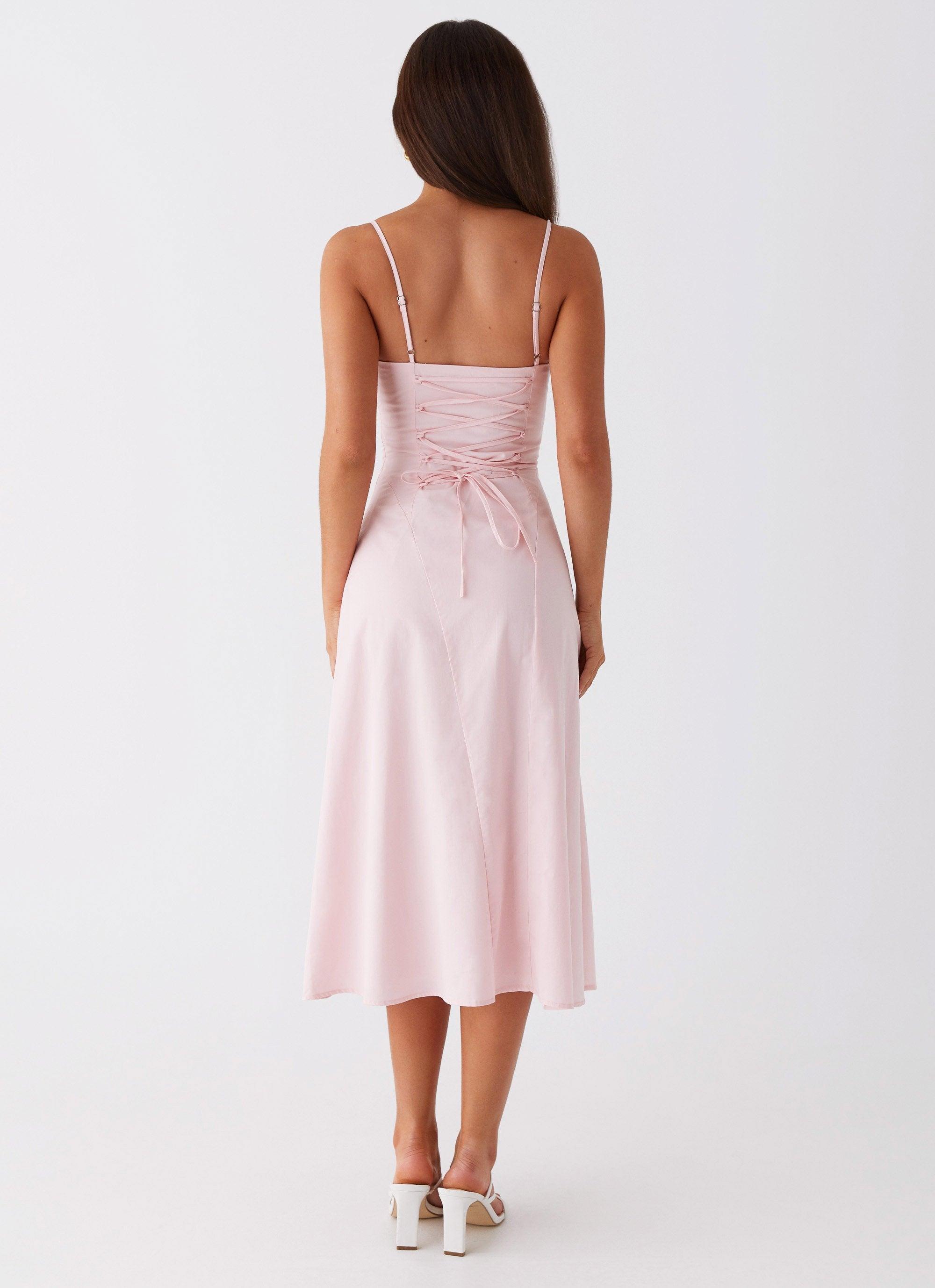 Thoughts Of You Midi Dress - Pink Product Image