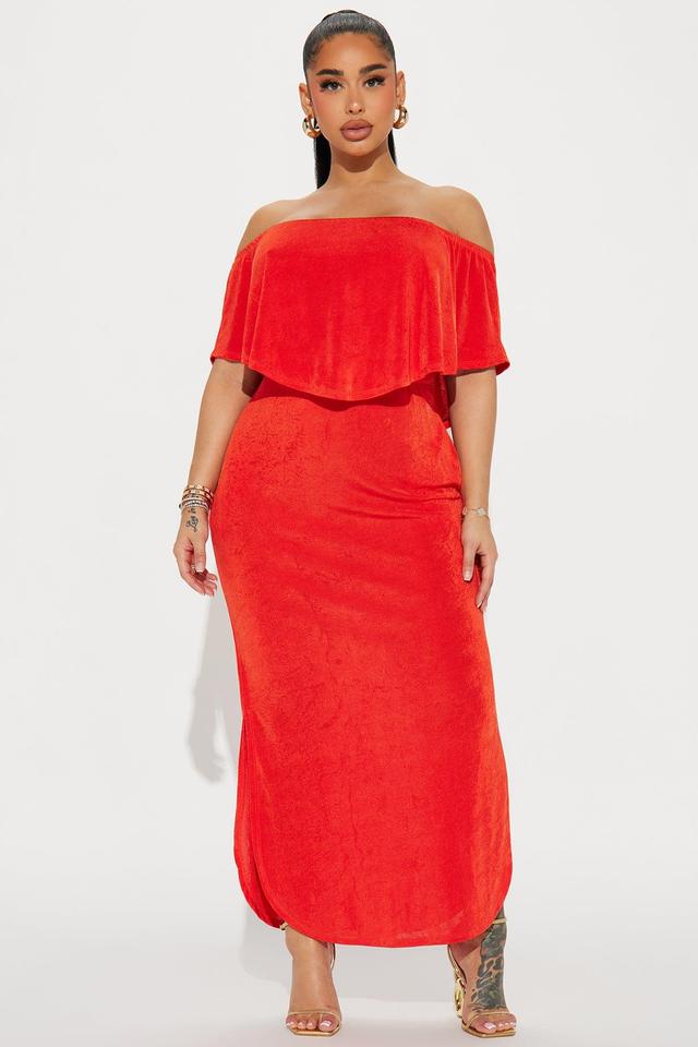 Sonya Slinky Maxi Dress - Red Product Image