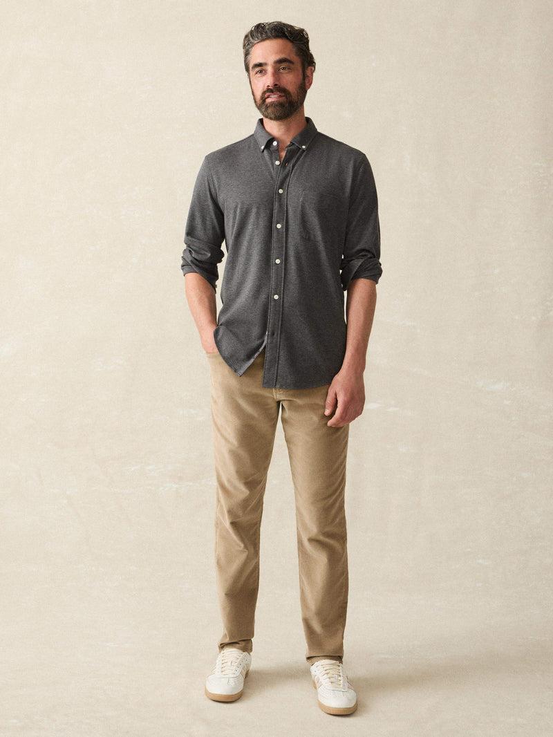 Coastline Knit Shirt - Charcoal Heather Twill Product Image