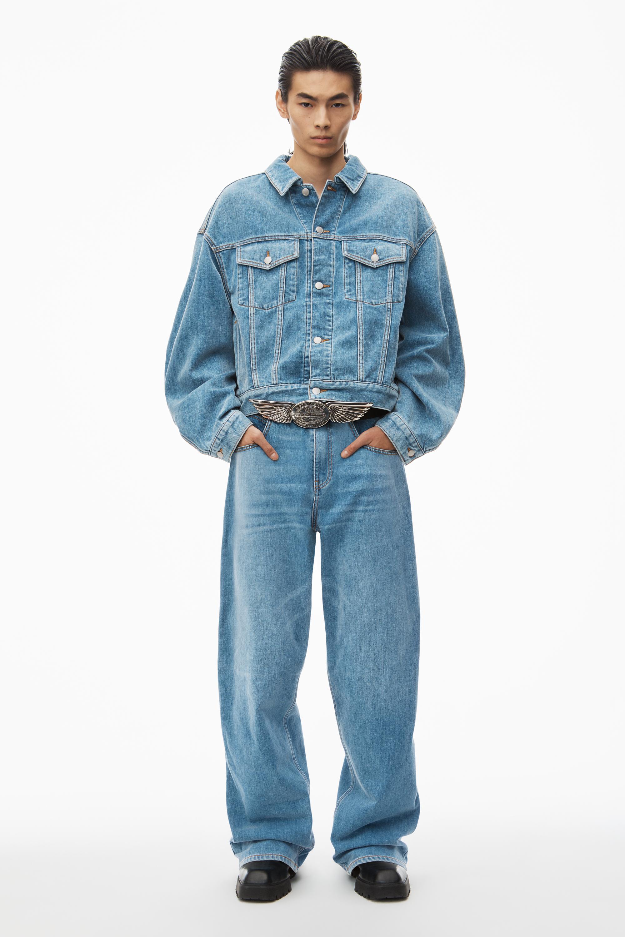 High-waist Ballon Jeans In Brushed Denim Product Image