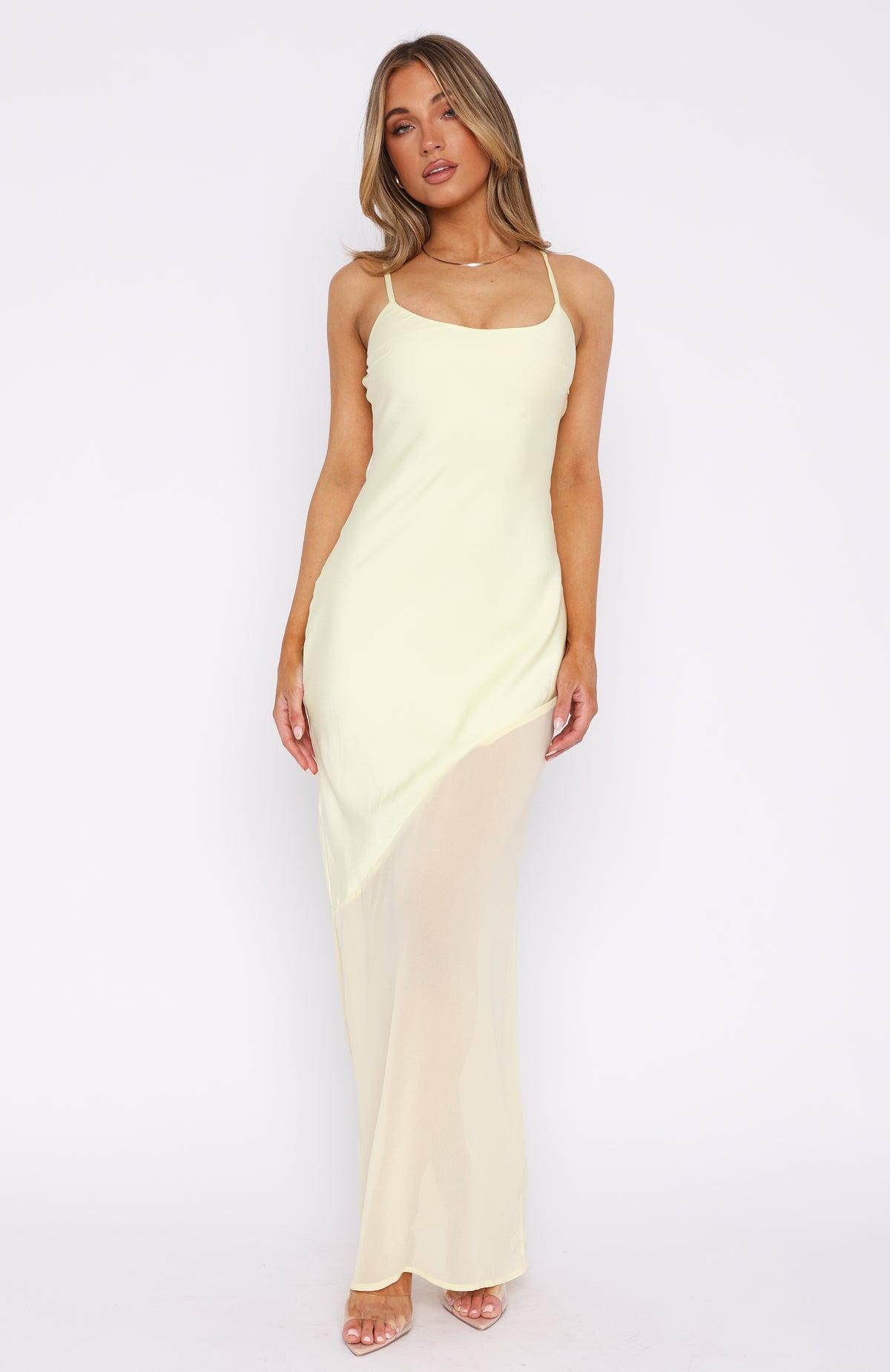 Shout Louder Maxi Dress Lemon Product Image