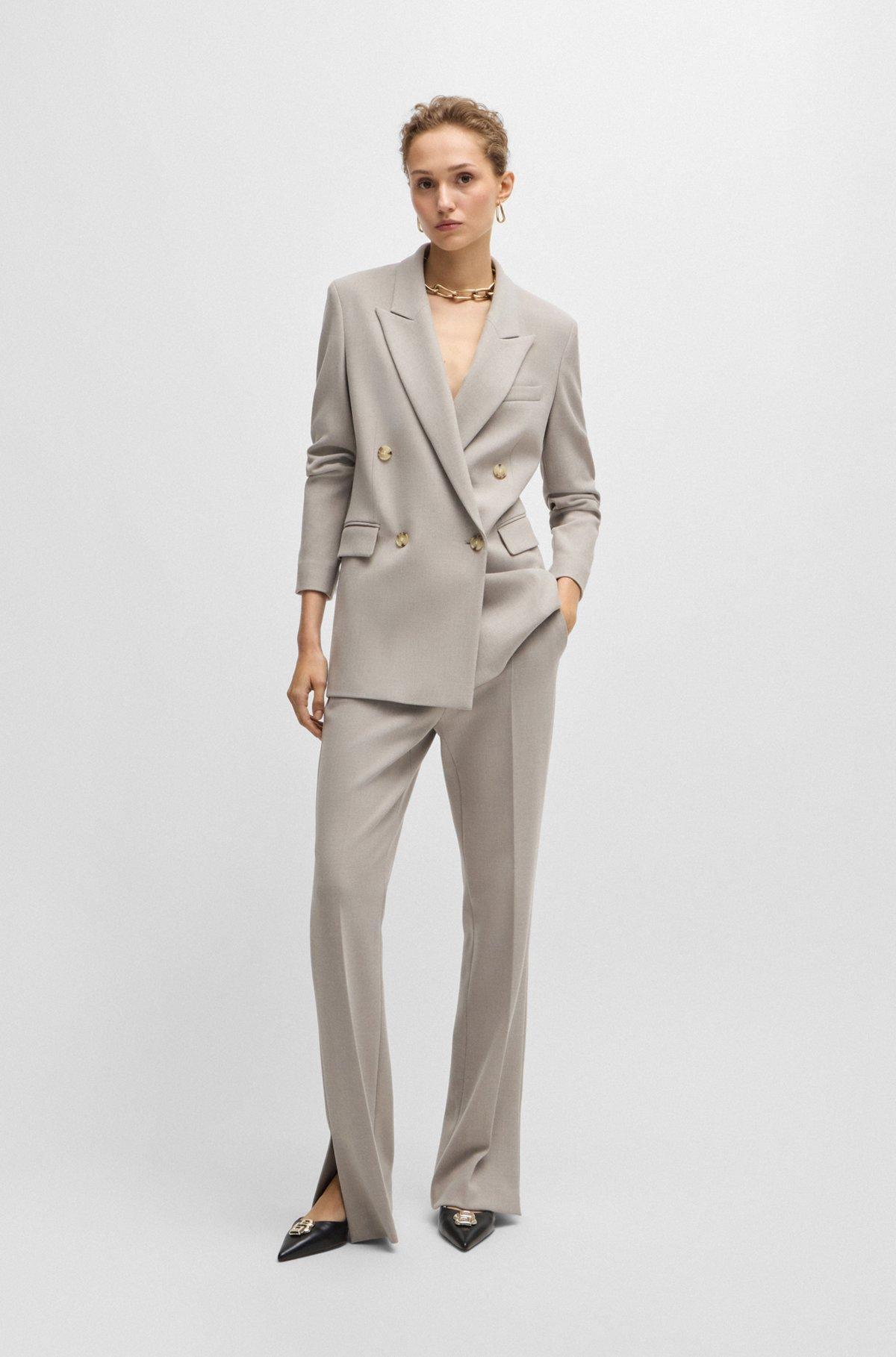 High-waisted trousers with flared leg Product Image