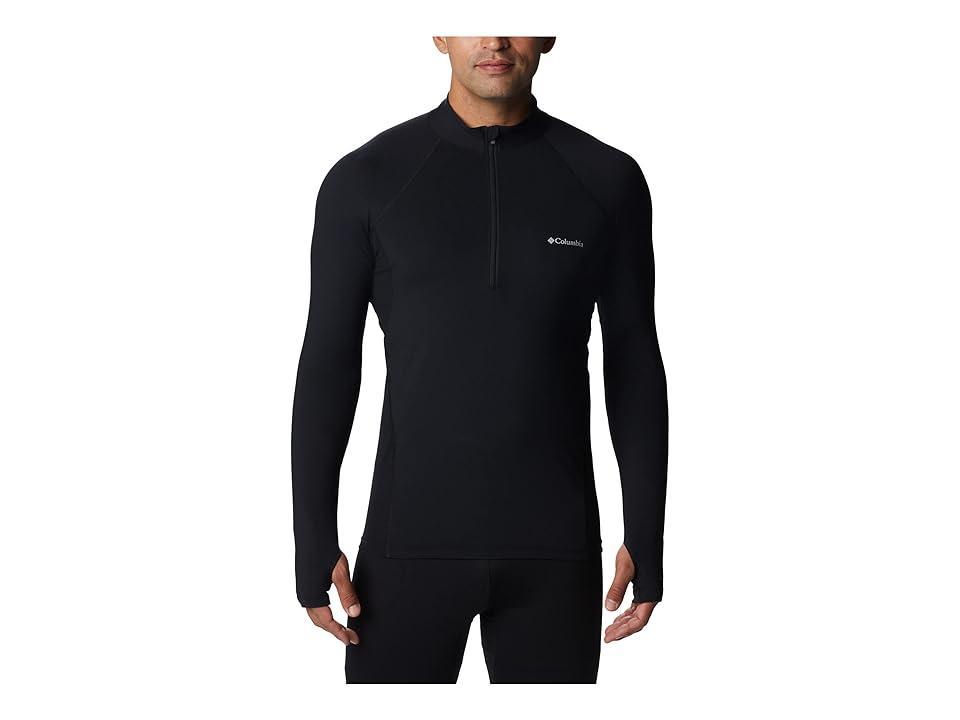 Columbia Men's Midweight Stretch LS Half Zip Top Black Product Image