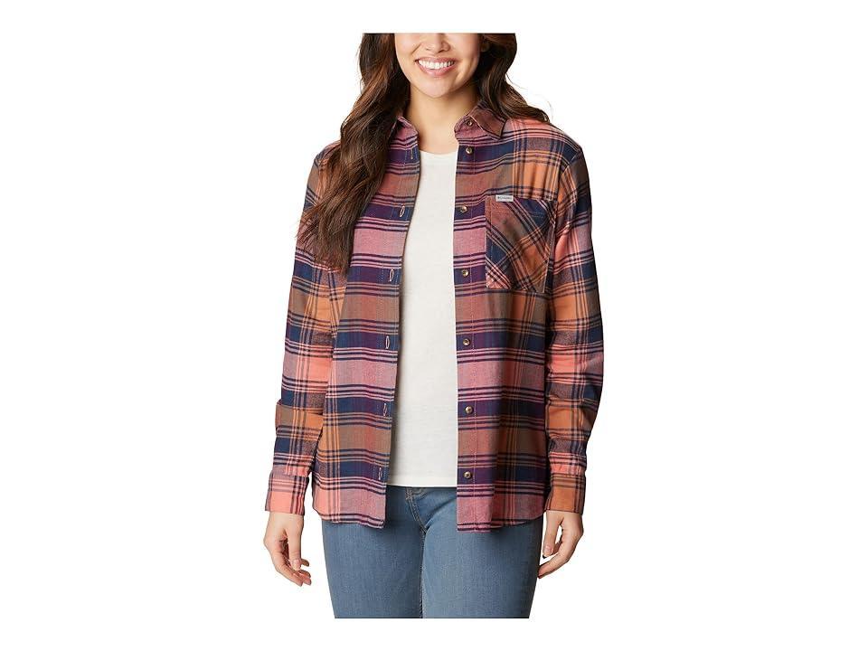 Columbia Calico Basin Plaid Print Long Sleeve Button Front Flannel Shirt Product Image