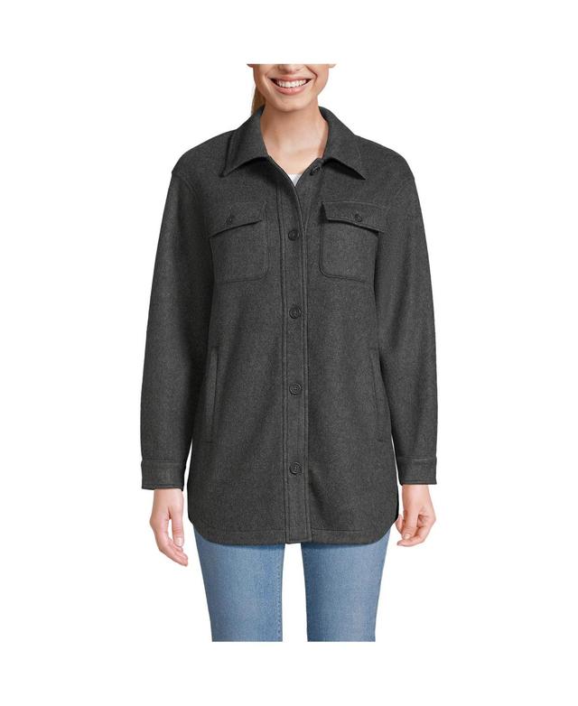 Lands End Womens Luxe Fleece Shirt Jacket Product Image