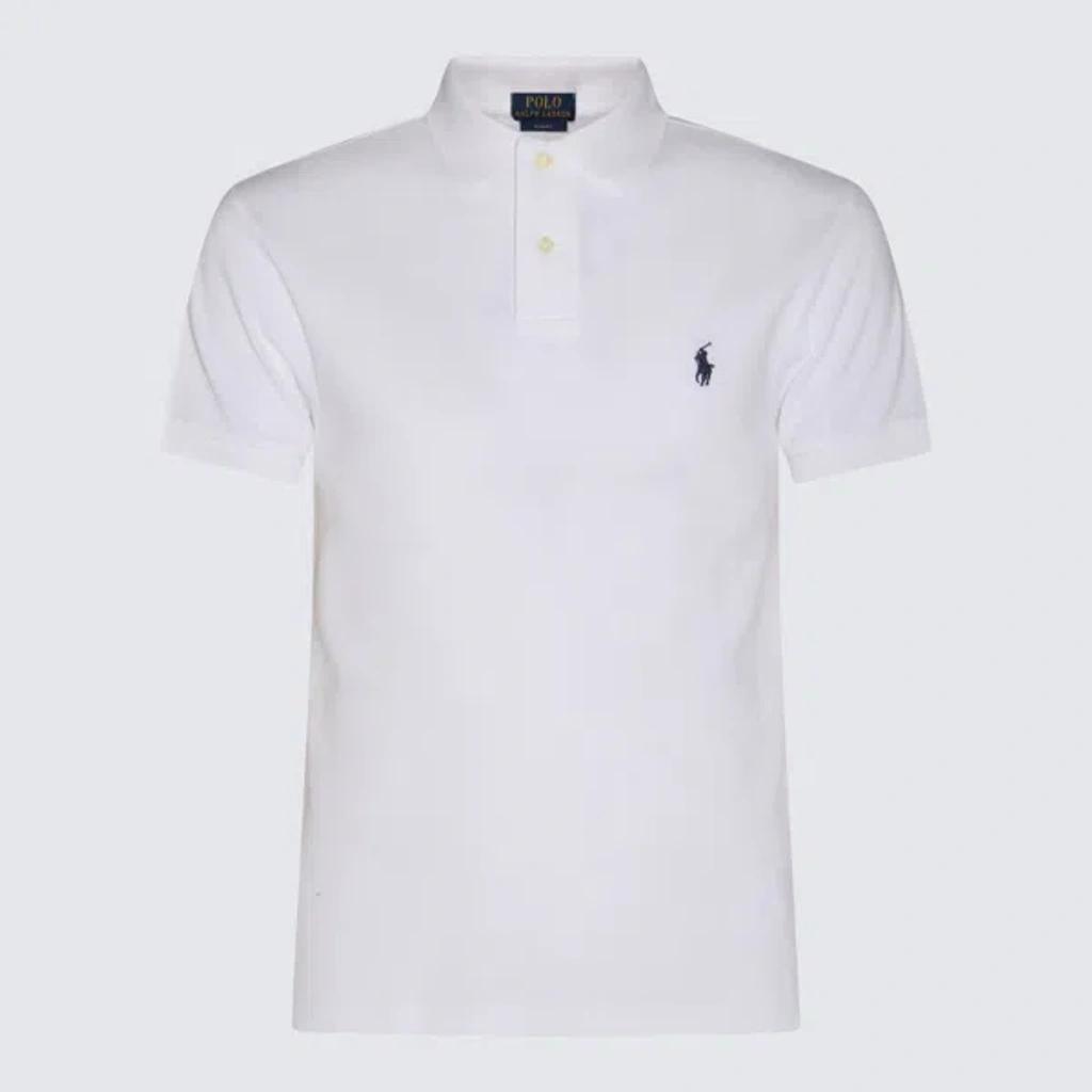 White And Blue Cotton Polo Shirt product image