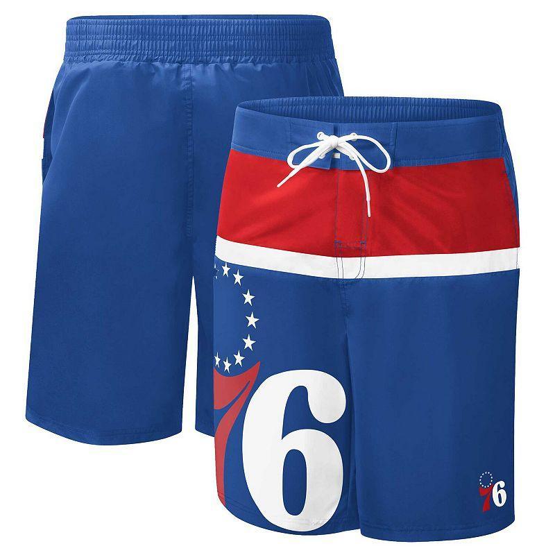 Mens G-III Sports by Carl Banks Royal Philadelphia 76ers Sea Wind Swim Trunks Product Image