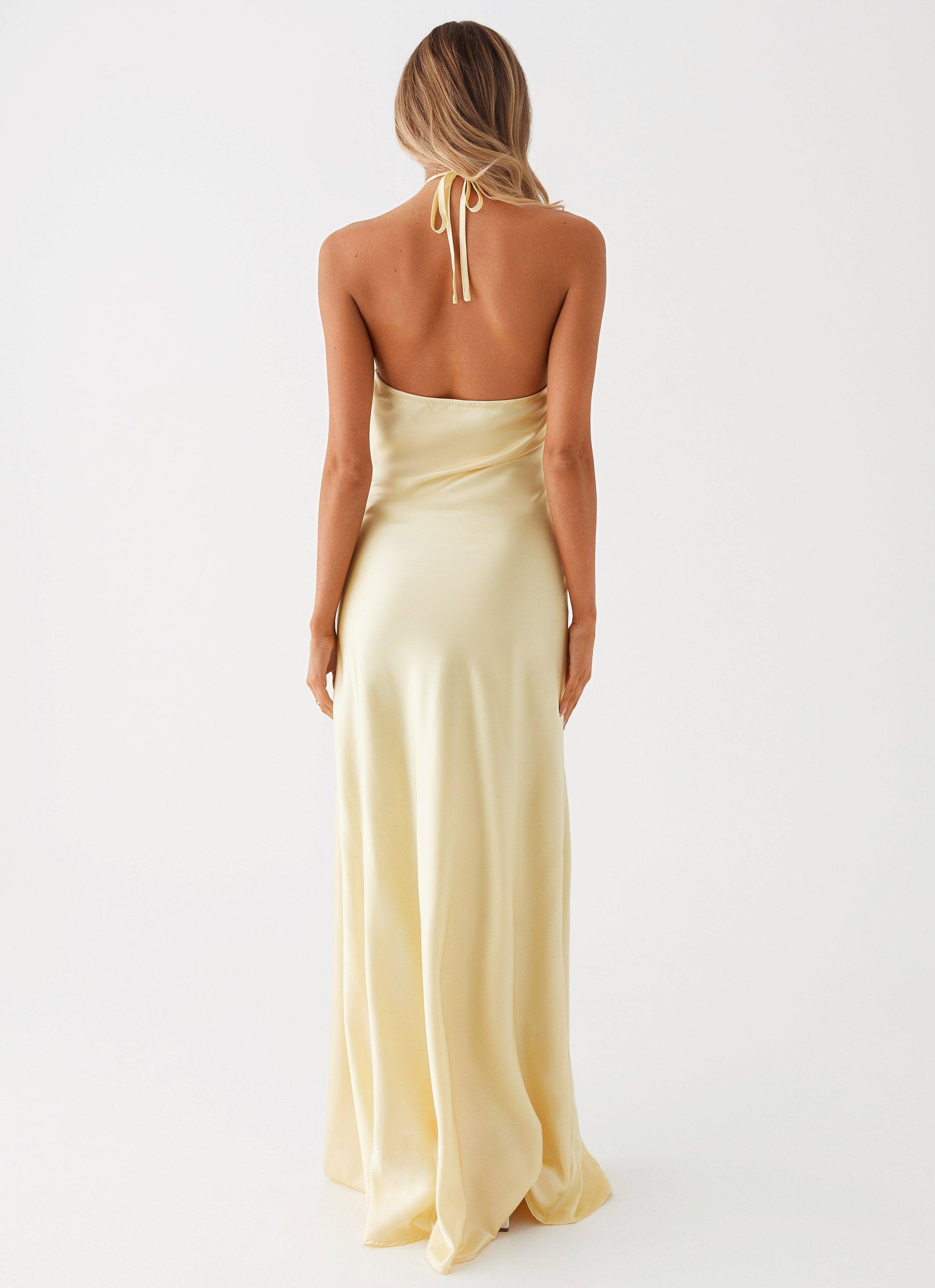 Noir Symphony Maxi Dress - Yellow Product Image