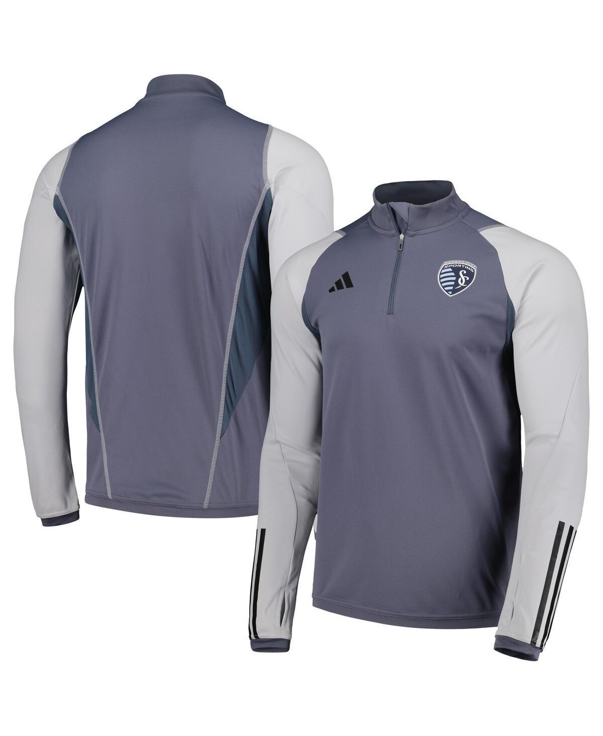 Mens adidas Gray Colorado Rapids 2023 On-Field AEROREADY Quarter-Zip Training Top Product Image