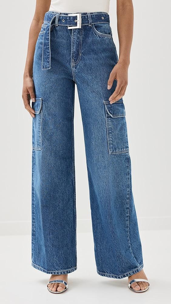 Reformation Cary Belted Cargo High Rise Slouchy Jeans | Shopbop Product Image