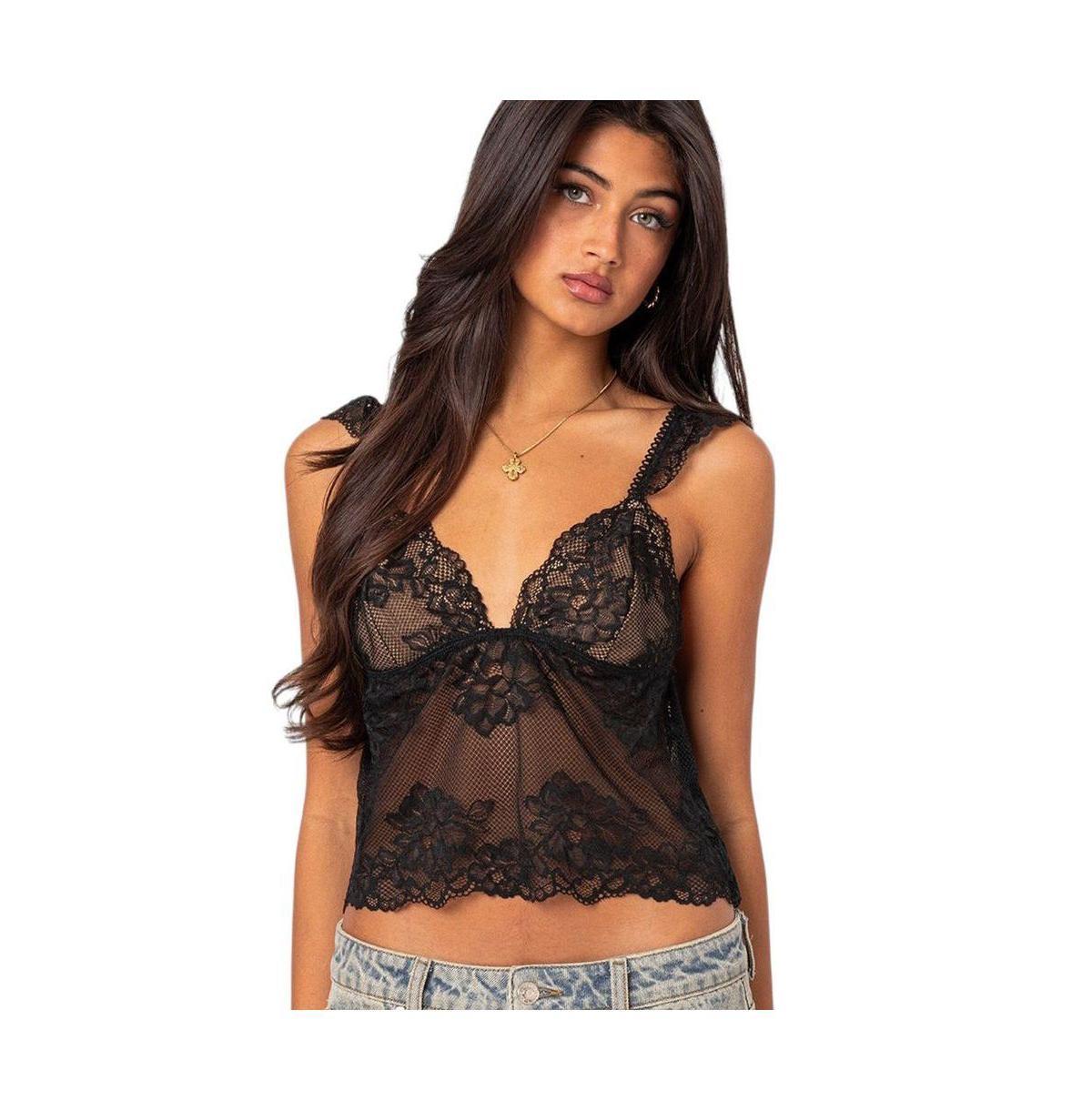 Womens Jasmine sheer lace top Product Image