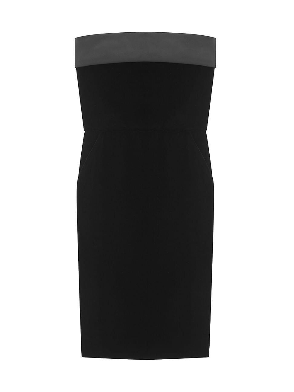 Womens Strapless Pencil Dress In Velvet Product Image