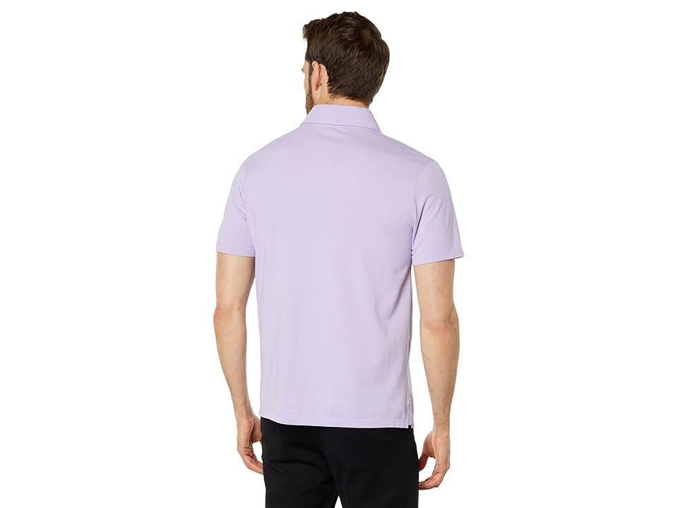 Vince Garment Dye Short Sleeve Polo (Washed Wild Iris) Men's Clothing Product Image