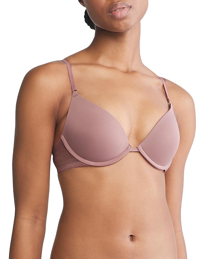 Calvin Klein Minimalist Micro Lace Push Up Plunge Bra Product Image