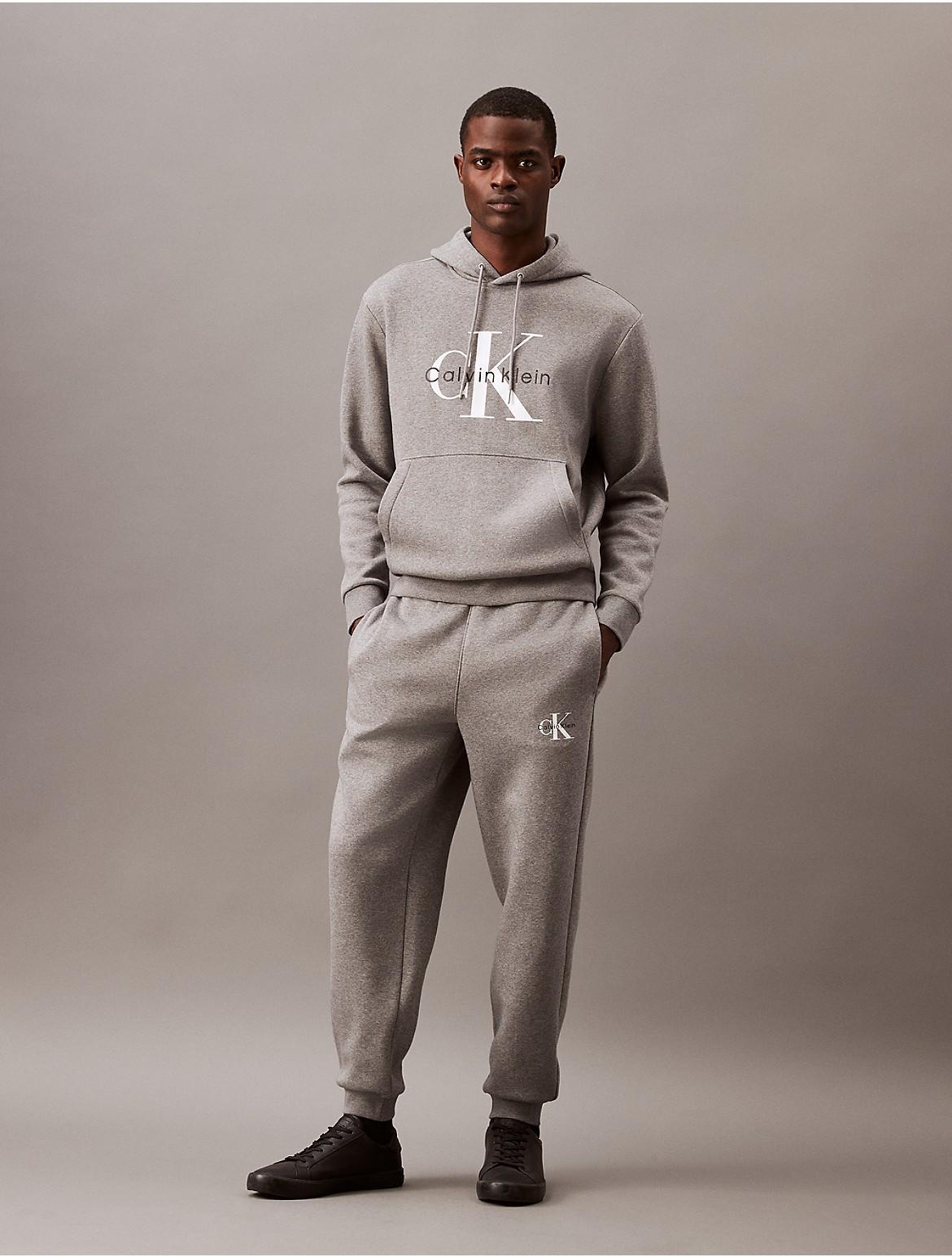 Calvin Klein Mens Monogram Logo Fleece Joggers - Black - S Product Image