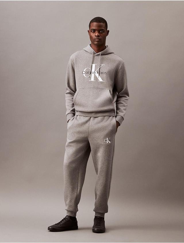 Calvin Klein Mens Monogram Logo Fleece Joggers - Black - S Product Image