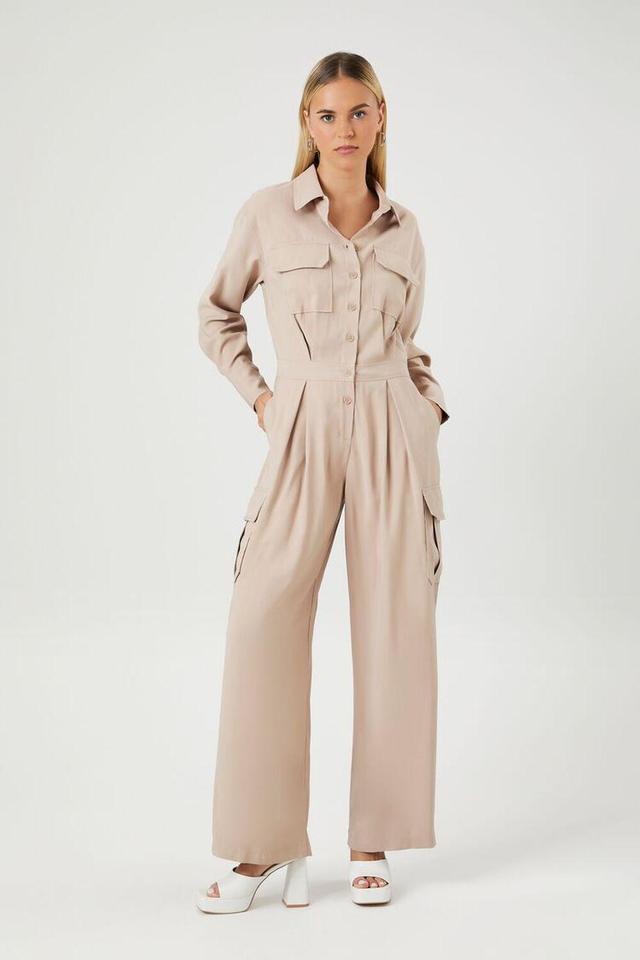 Wide-Leg Cargo Jumpsuit | Forever 21 Product Image