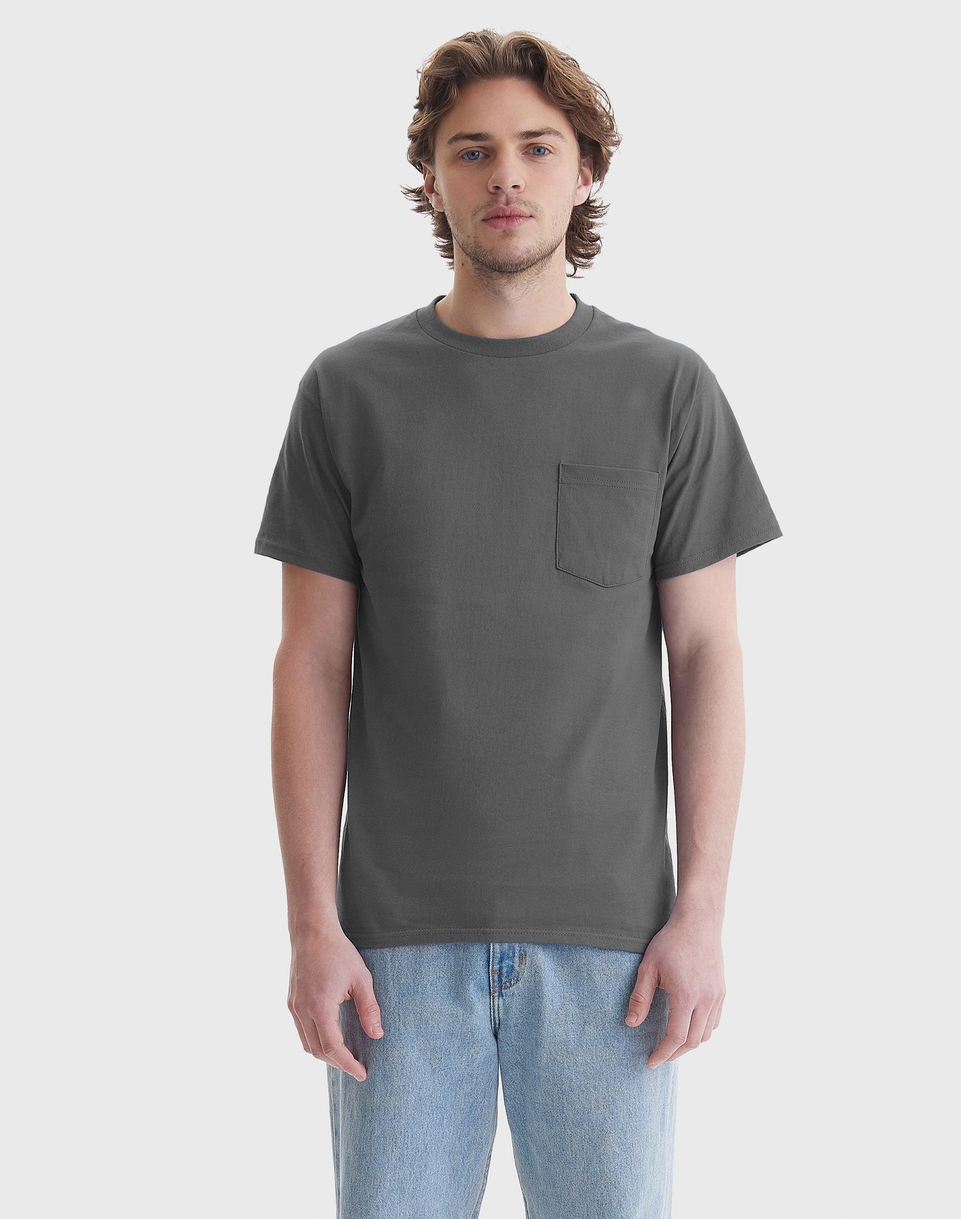 Hanes Mens Authentic Pocket T-Shirt Deep Forest 2XL Product Image