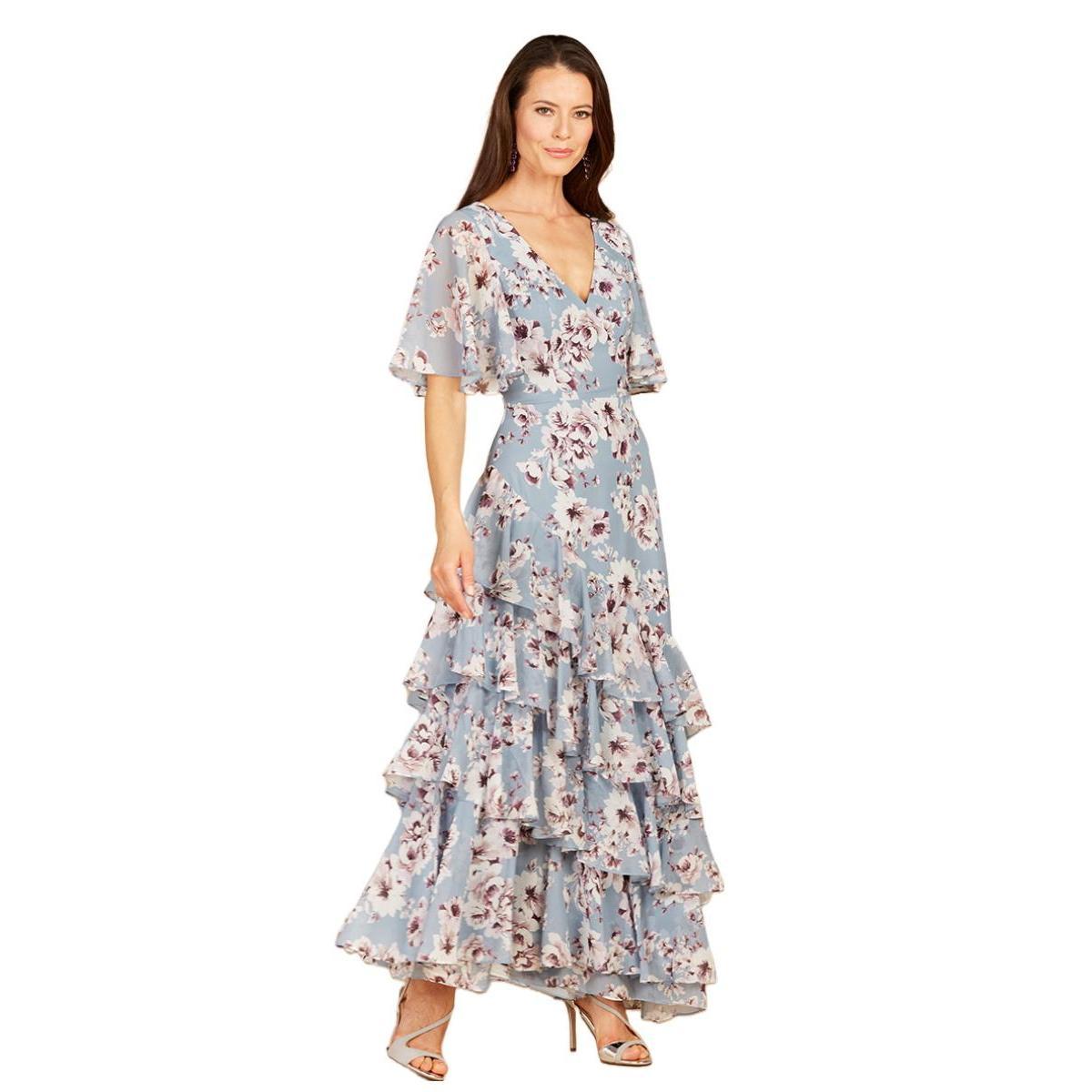 Lara Womens Cape Sleeve Print Dress Product Image