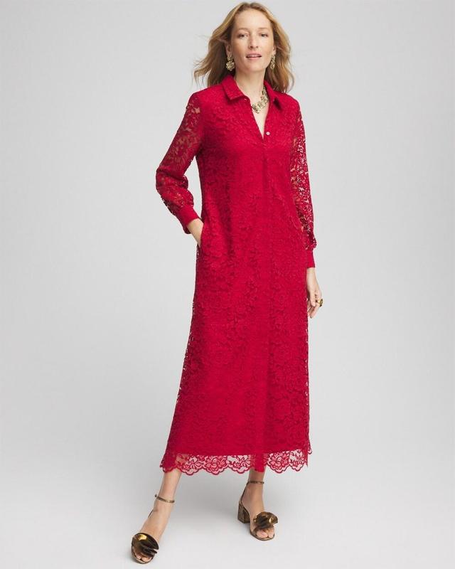 Lace Shirt Dress Product Image