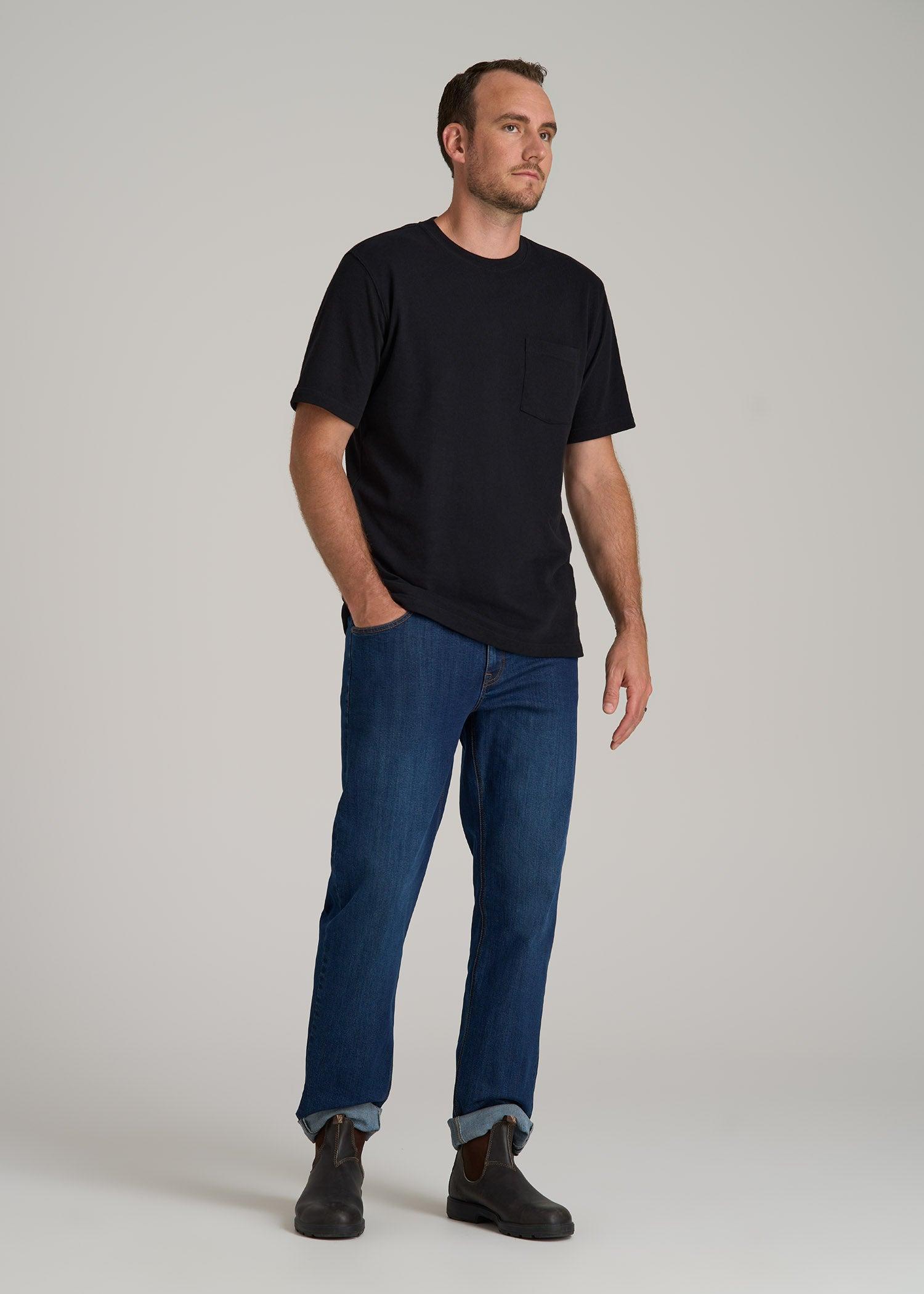 LJ&S Workwear Pocket T-Shirt for Tall Men in Black Product Image