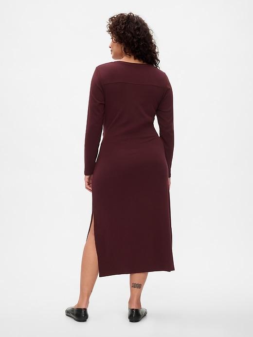 Modern Rib Tie-Knot Midi Dress Product Image