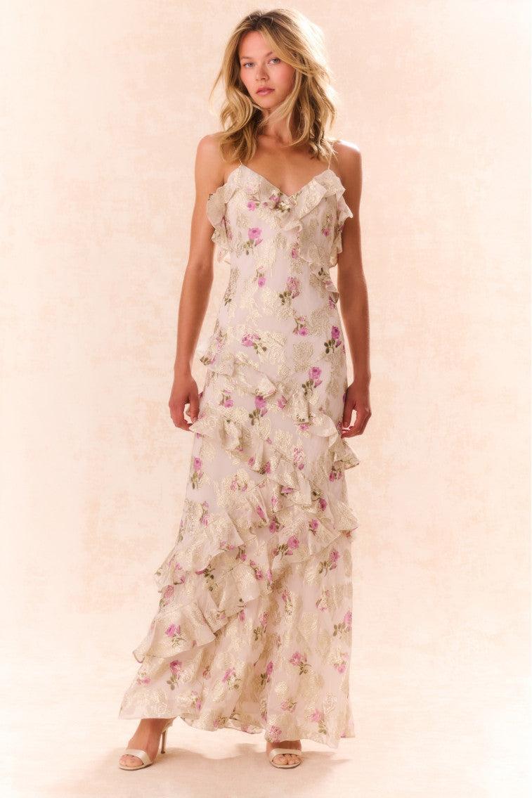 Rialto Floral Silk Maxi Dress Product Image