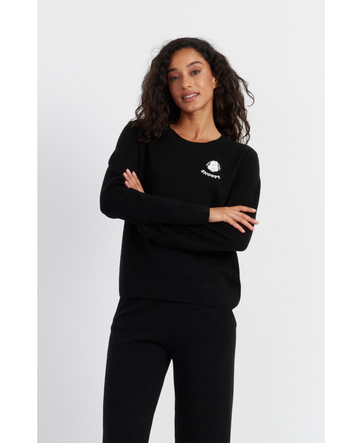 Chinti and Parker Womens Chinti & Parker Snoopy Badge Wool Cashmere Sweater Product Image