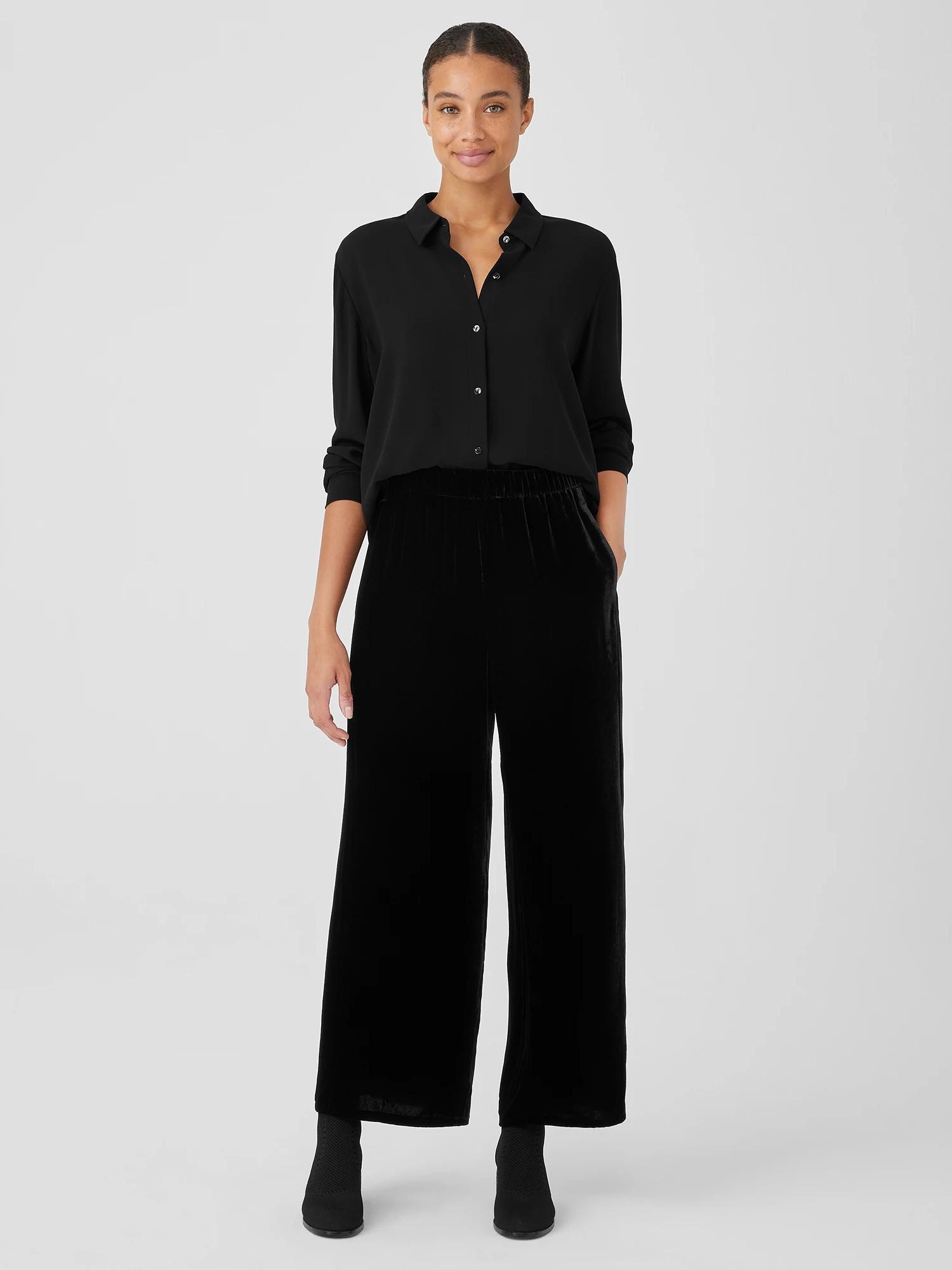 EILEEN FISHER Velvet Wide-Leg Pantfemale Product Image