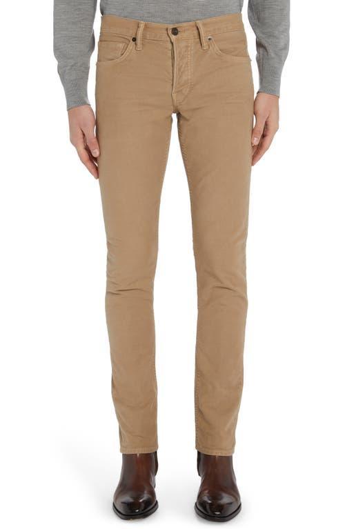 TOM FORD Slim Fit Moleskin Five-Pocket Pants Product Image