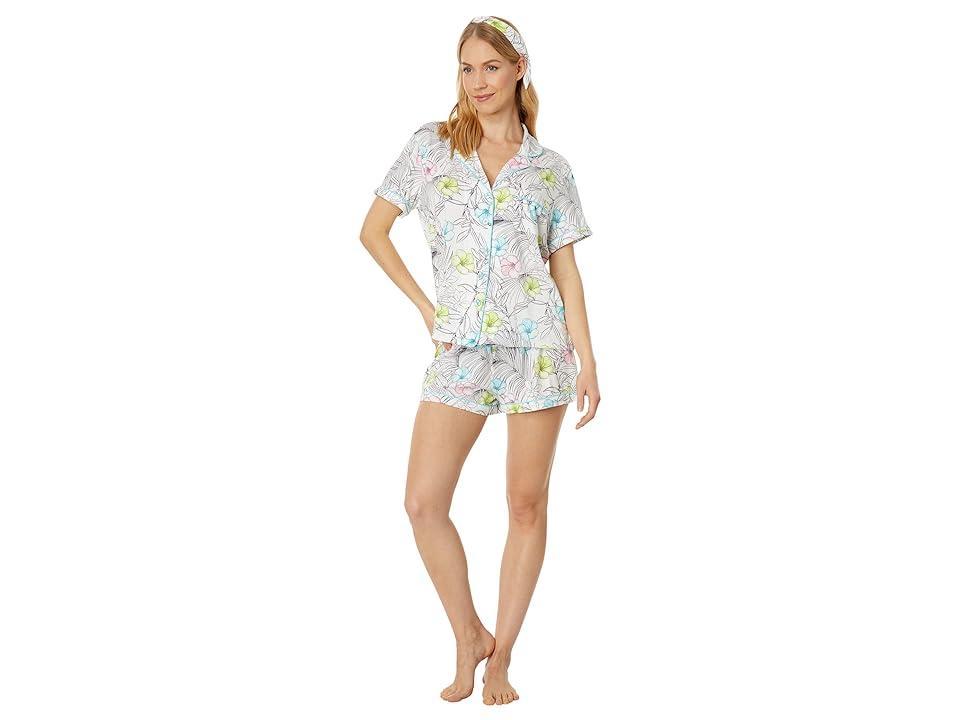 P.J. Salvage Playful Prints PJ Set (White Tropical) Women's Pajama Sets Product Image