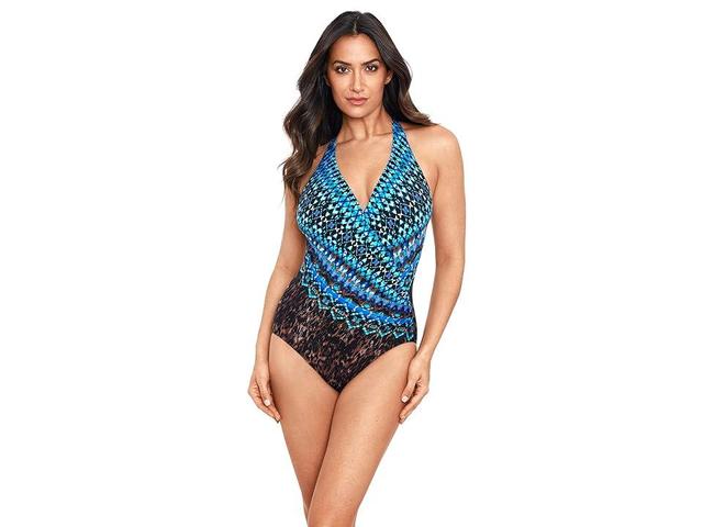 Miraclesuit Untamed Wrapsody One-Piece Multi) Women's Swimsuits One Piece Product Image