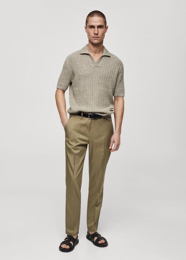 MANGO MAN - Slim fit lyocell pants khakiMen Product Image