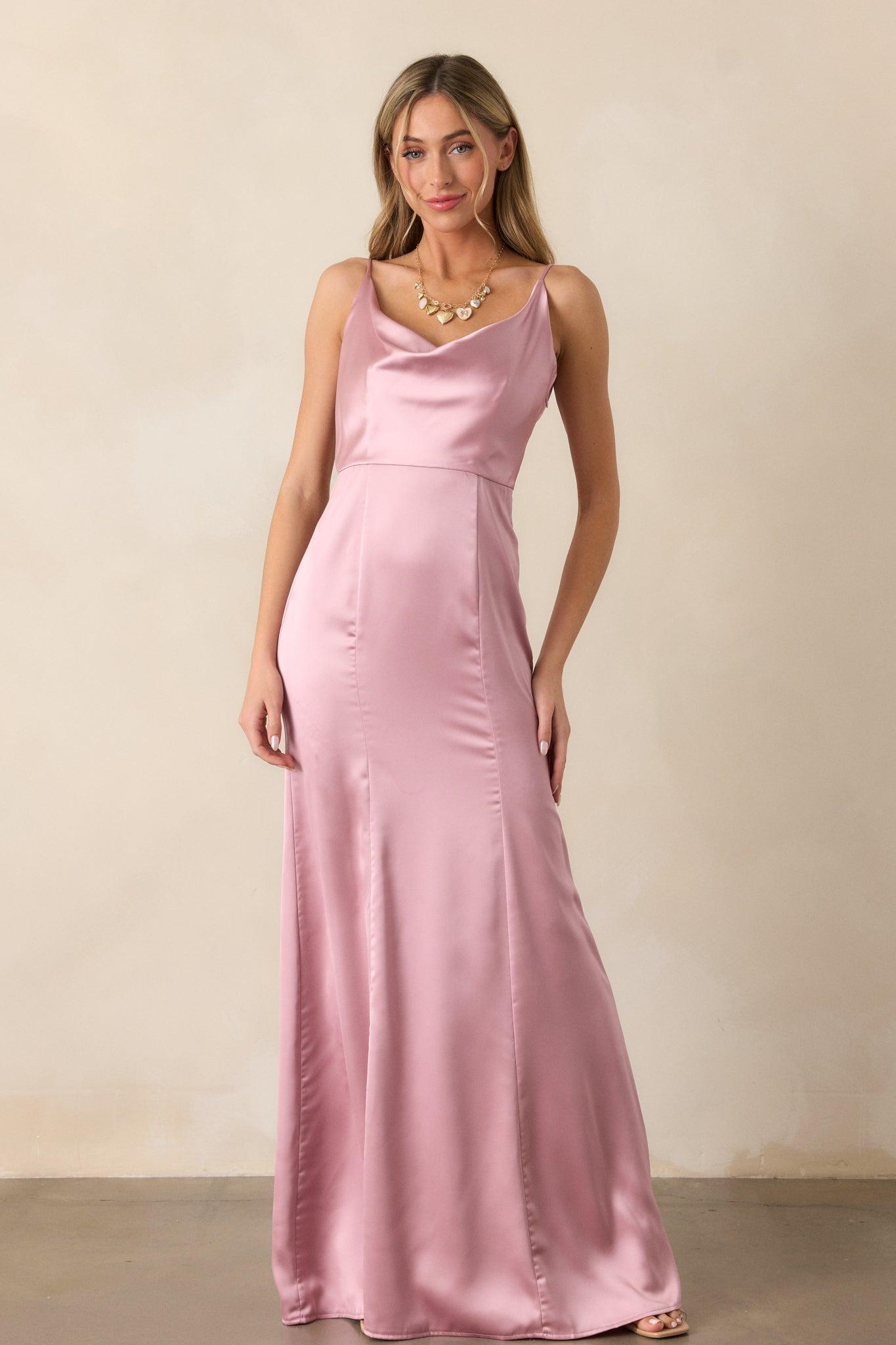 Inner Radiance Pink Champagne Maxi Dress Product Image