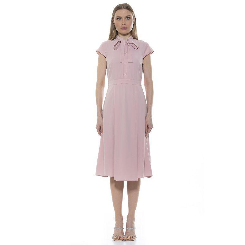 Womens ALEXIA ADMOR Kidman Mockneck Fit & Flare Dress Product Image