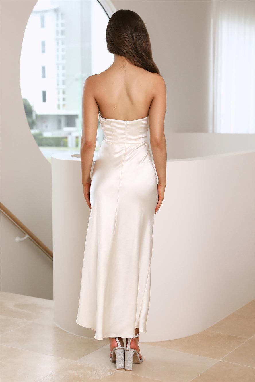 Keeping It Real Maxi Dress Champagne Product Image