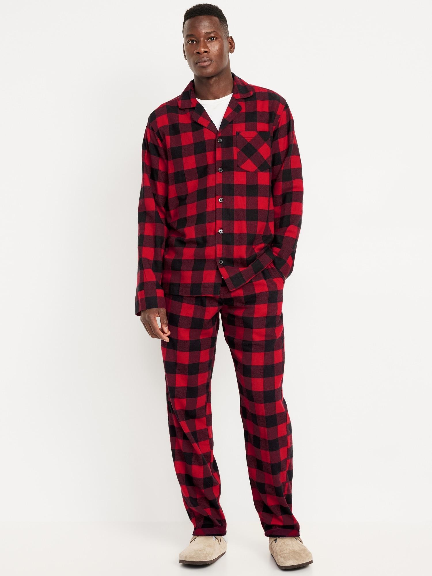 Flannel Pajama Set for Men Product Image