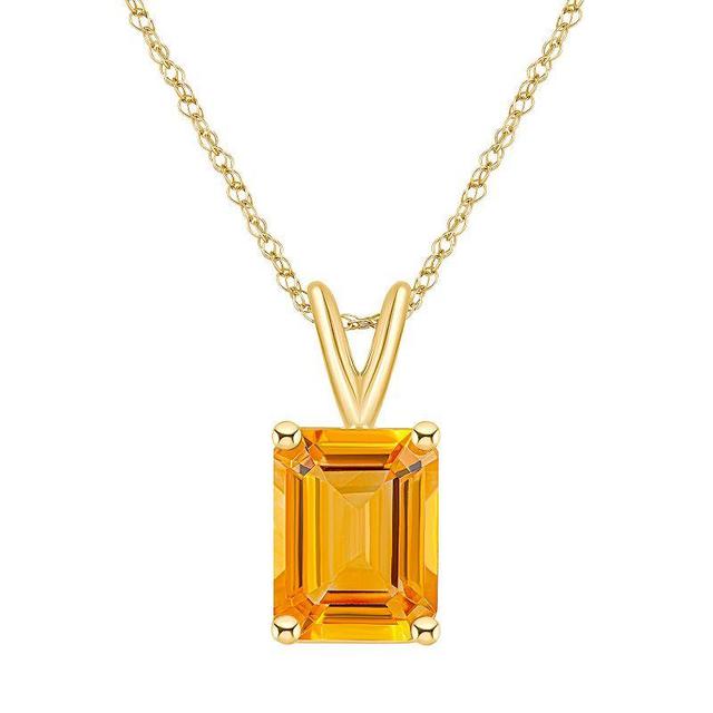 Celebration Gems 14k Gold Gemstone Pendant Necklace, Womens Citrine Product Image