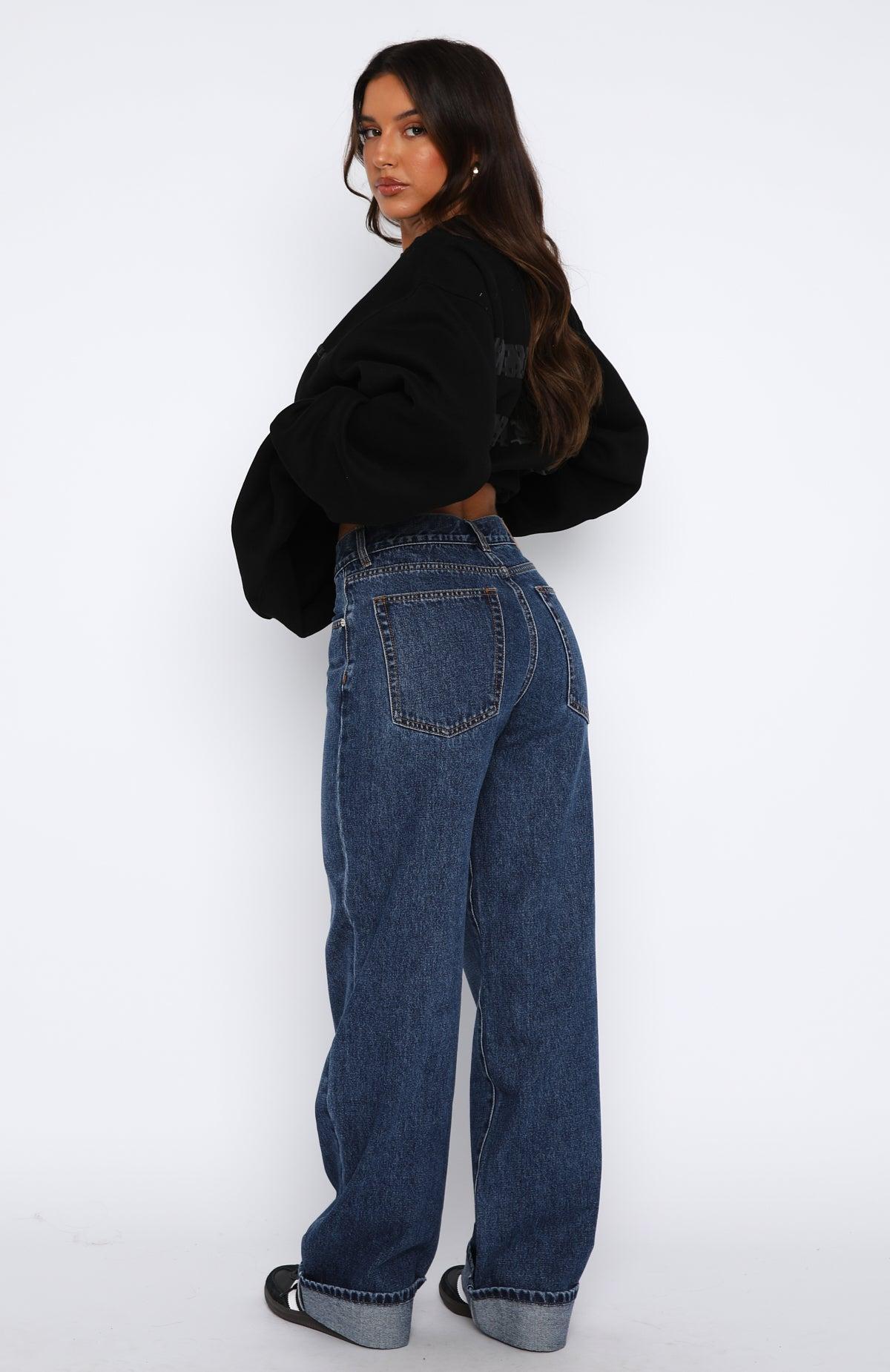 Always Be Yourself Low Rise Straight Leg Jeans True Blue Wash Product Image