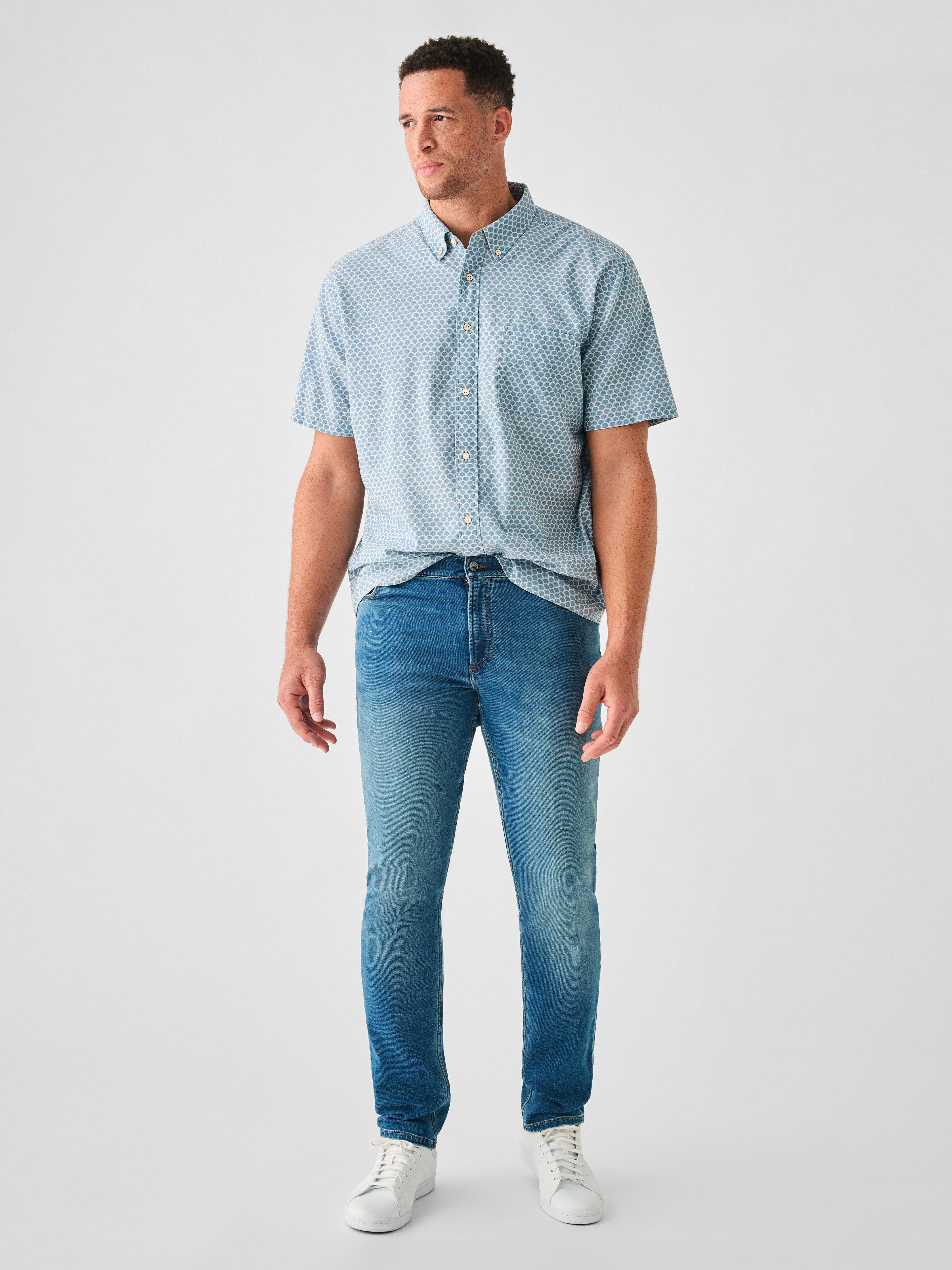 Short-Sleeve Stretch Playa Shirt - Fishscale Redux Male Product Image