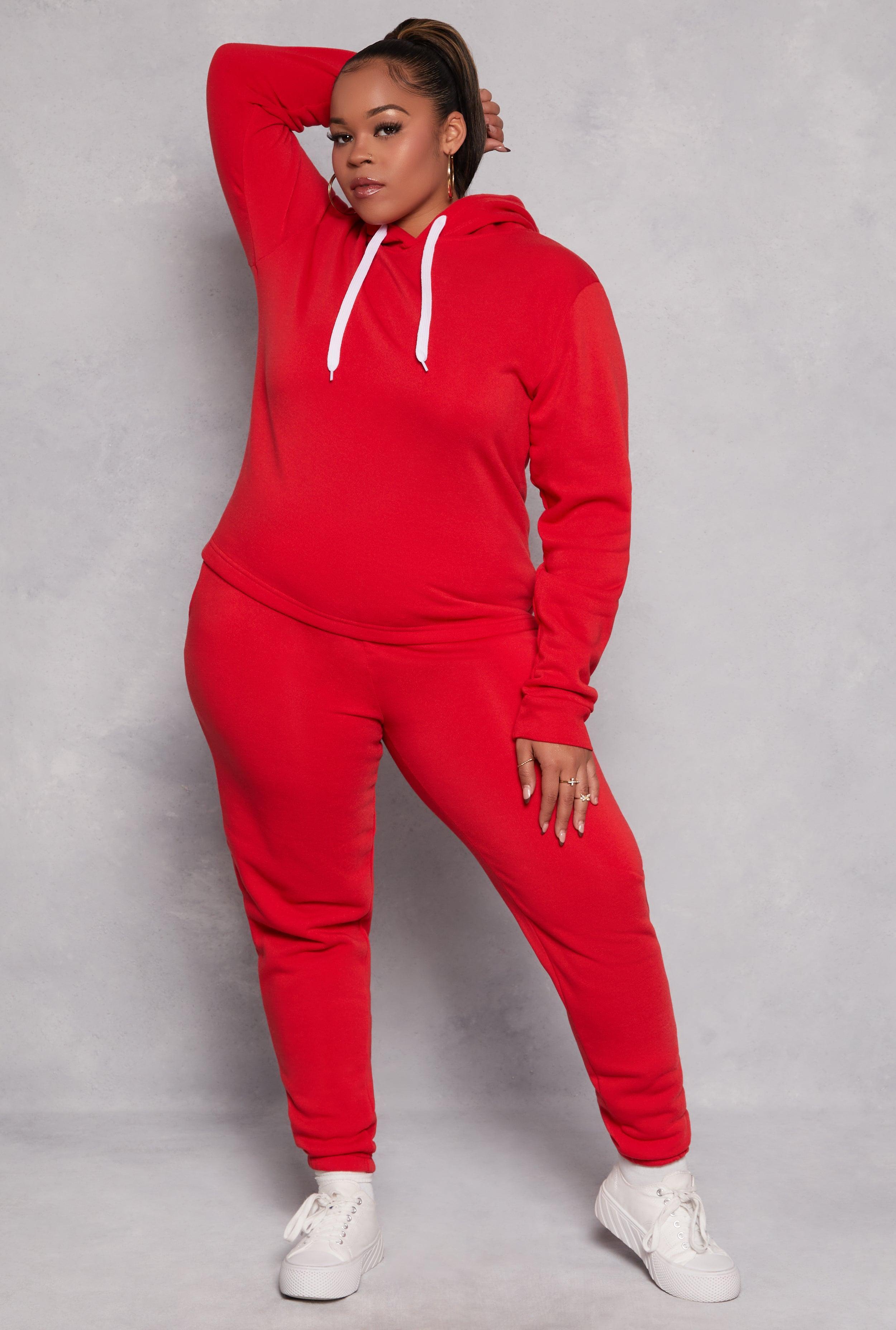 Womens Plus Size Fleece High Waisted Sweatpants Product Image